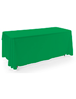 Kelly green 3-sided event table cloth with 6 foot length