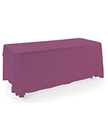 Purple 3-sided event table cloth with 6 foot length
