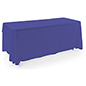 Royal blue 3-sided event table cloth with flame retardant polyester