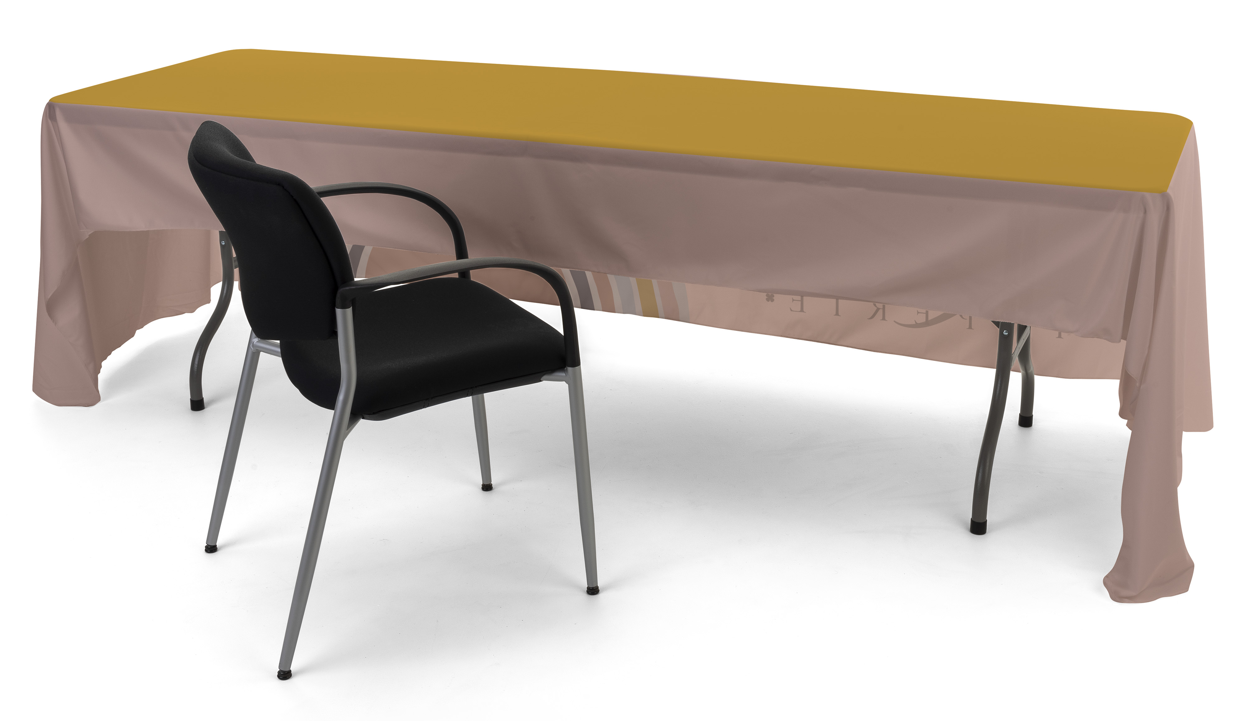 4', 6', or 8' Fabric Table Cloth, Open or Closed Back - Full Color Custom Printing - Image 3