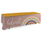 Custom table covers with wrinkle-resistant fabric 