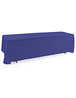 Royal blue 3-sided event table cloth with 8 foot length