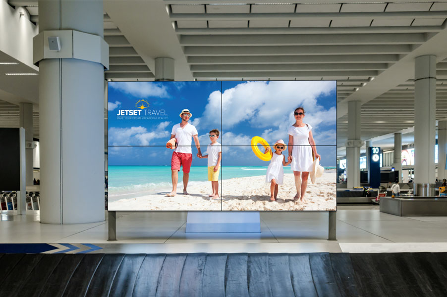 LG TV Video Wall for Airport