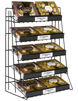 5 Tier Wire Countertop Rack for Retail Stores