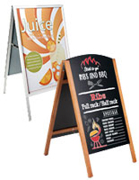 Sidewalk Sandwich Board Signs for Retail & Food Service