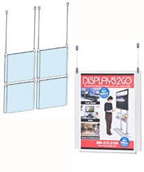 8.5x11 hanging cable displays