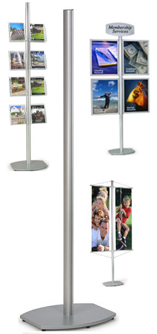 8 foot aluminum poster stand