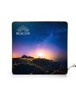 Beacon portable backwall graphics with dye sub printing