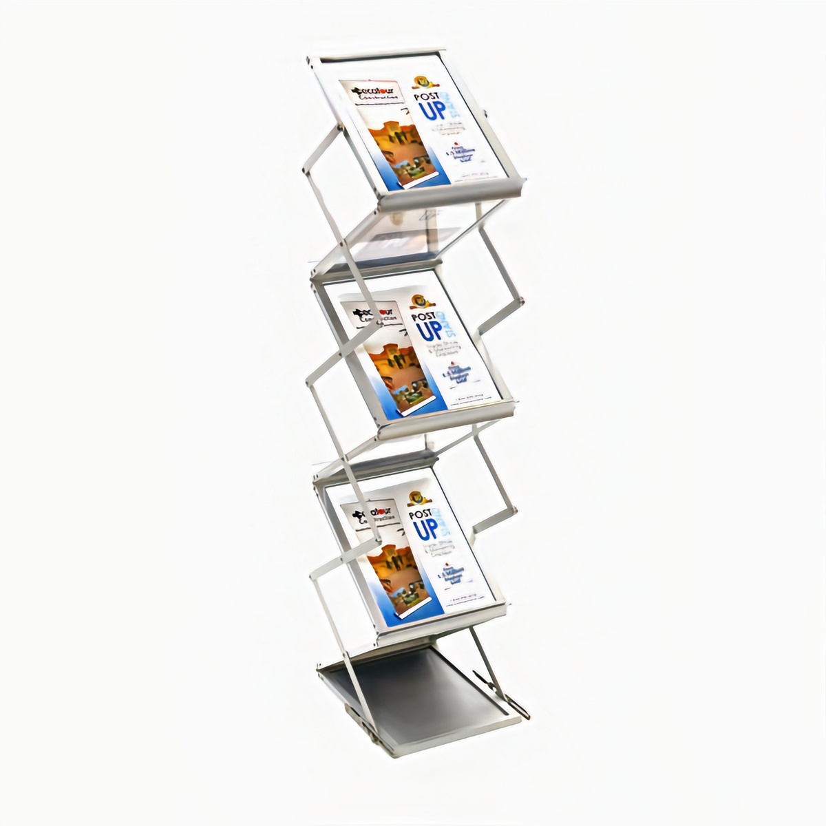 Double-Sided Brochure Holder - Folding Trade Show Flyer Stand