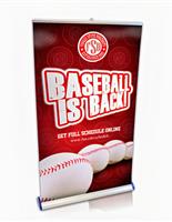 Premium retractable wide base banner 47"W replacement graphic