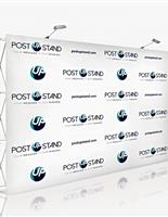 Quick fabric pop up banner stand with printed graphics