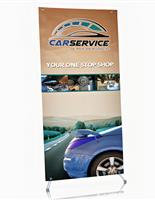 Custom printed 35" x 78" replacement banner for the x-frame banner stand