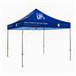 Custom printed canopy tent with brand logos.