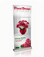 Silver Wing custom printed roll up banner stand.