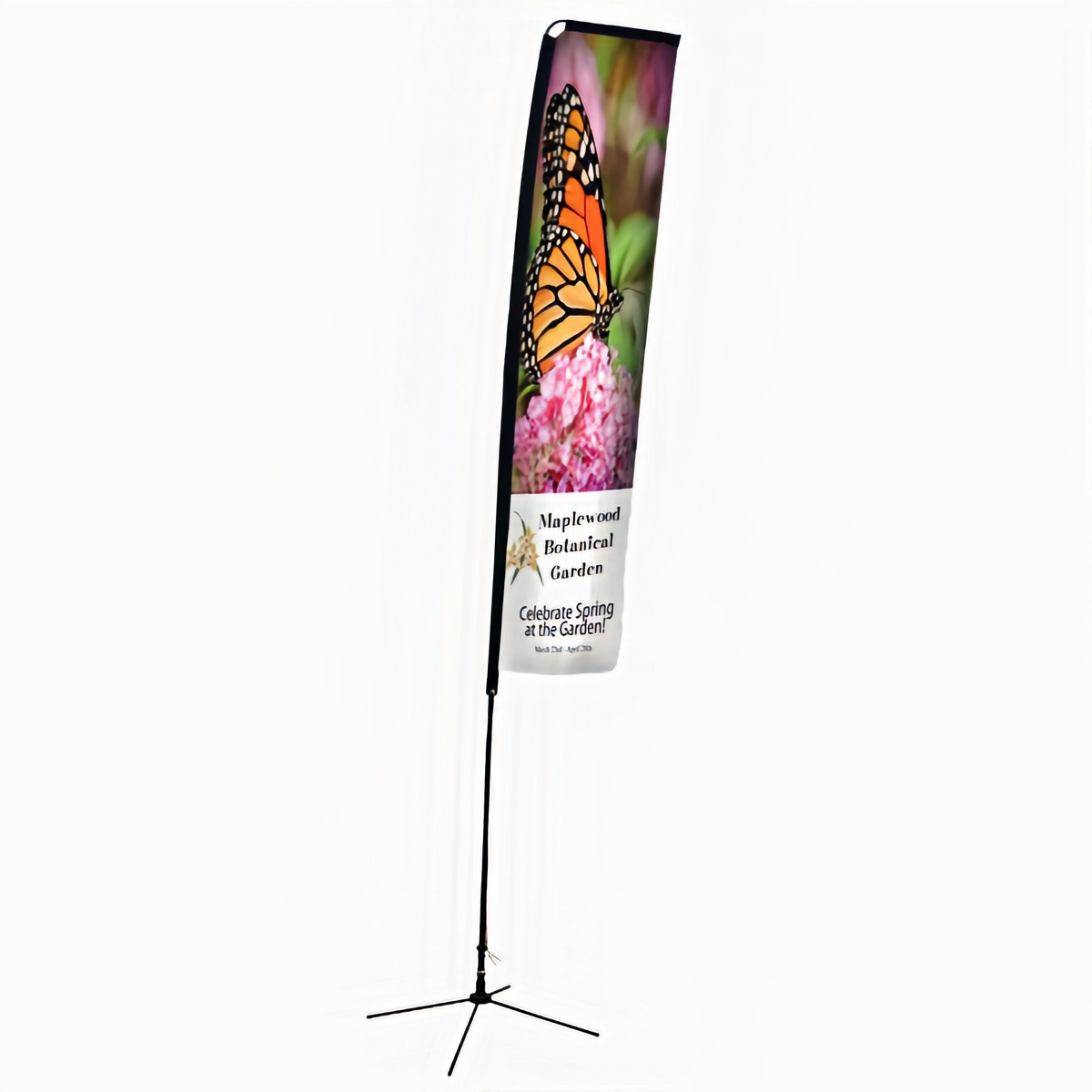 Replacement Flag Only Welcome Smiley Feather Banner Swooper Flag for Festivals and Events