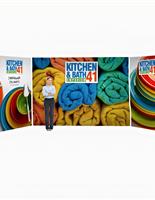 Trade show backwall package with printed graphics