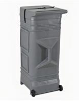 Gray shipping case with wheels