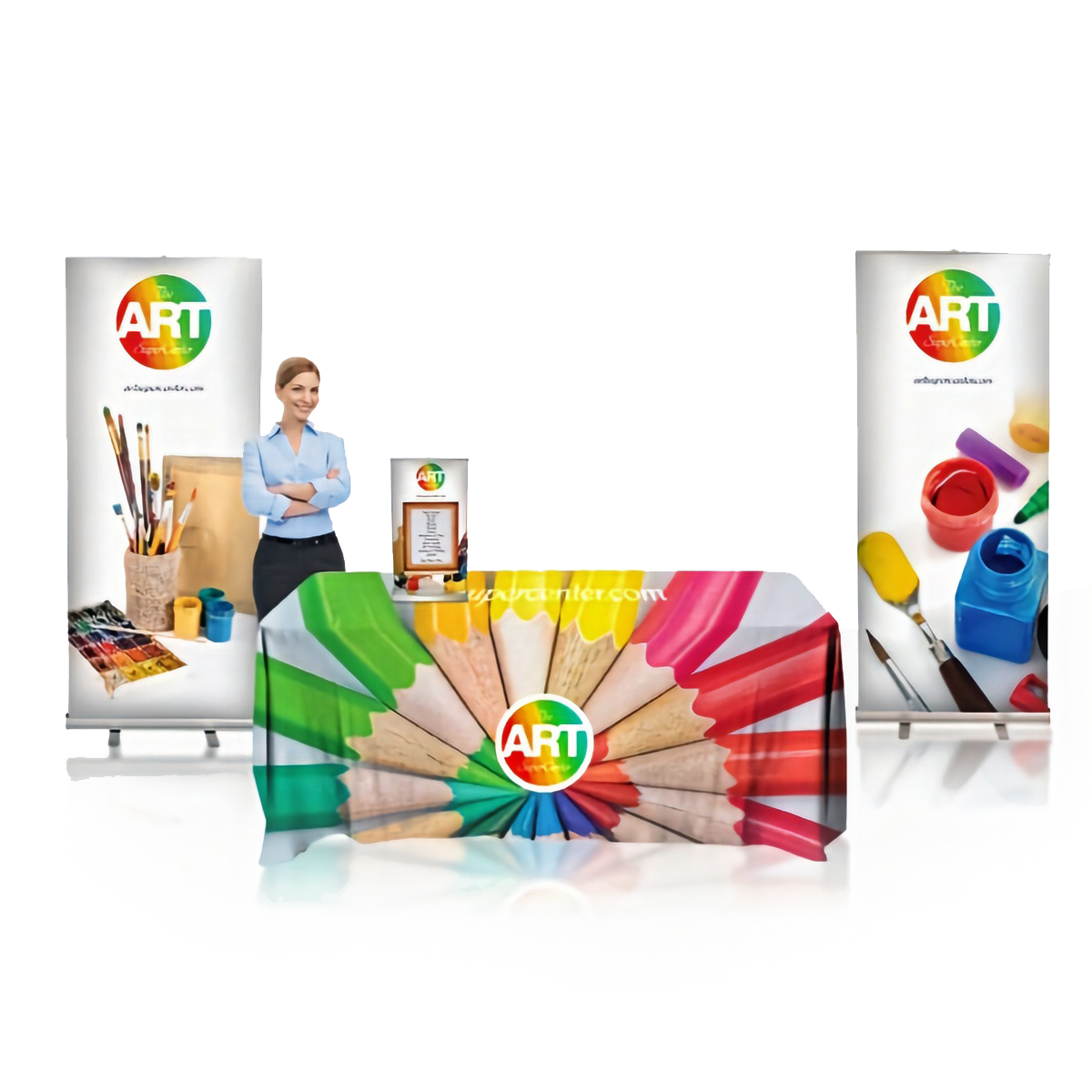 Budget 4-Piece Trade Show Package | Low-Cost Booth Display | Displays2Go
