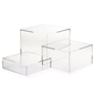 Clear Acrylic Cube Set of 3 Nesting Risers