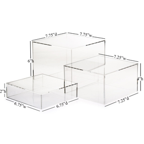 Clear Acrylic Cube | Set of 3