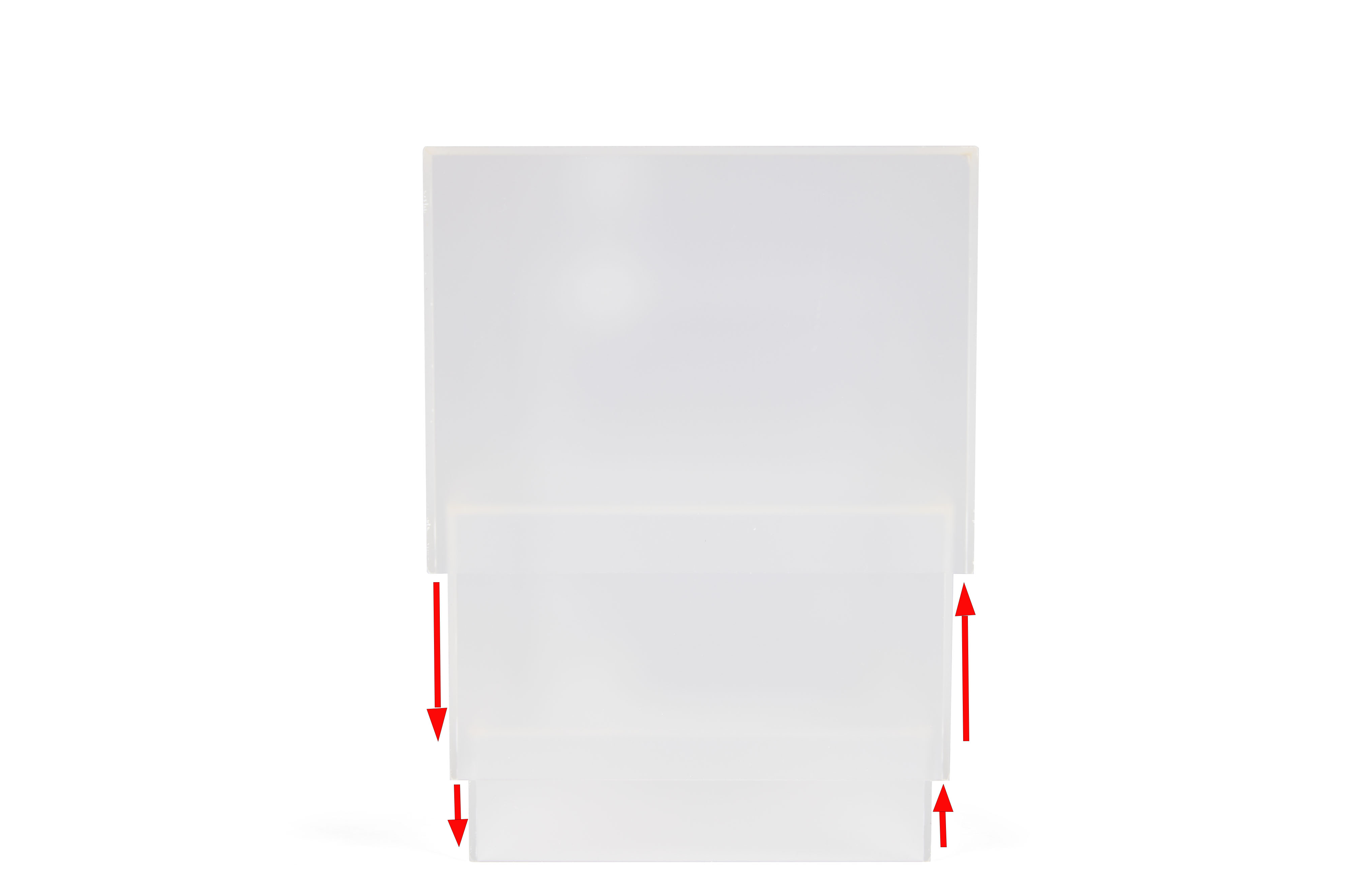Recycled Acrylic Cube Risers with Hollow Bottoms, Set of 3 - Frosted - Image 5