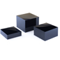 3mm Thick Acrylic Cube Display, Shiny Black Finish