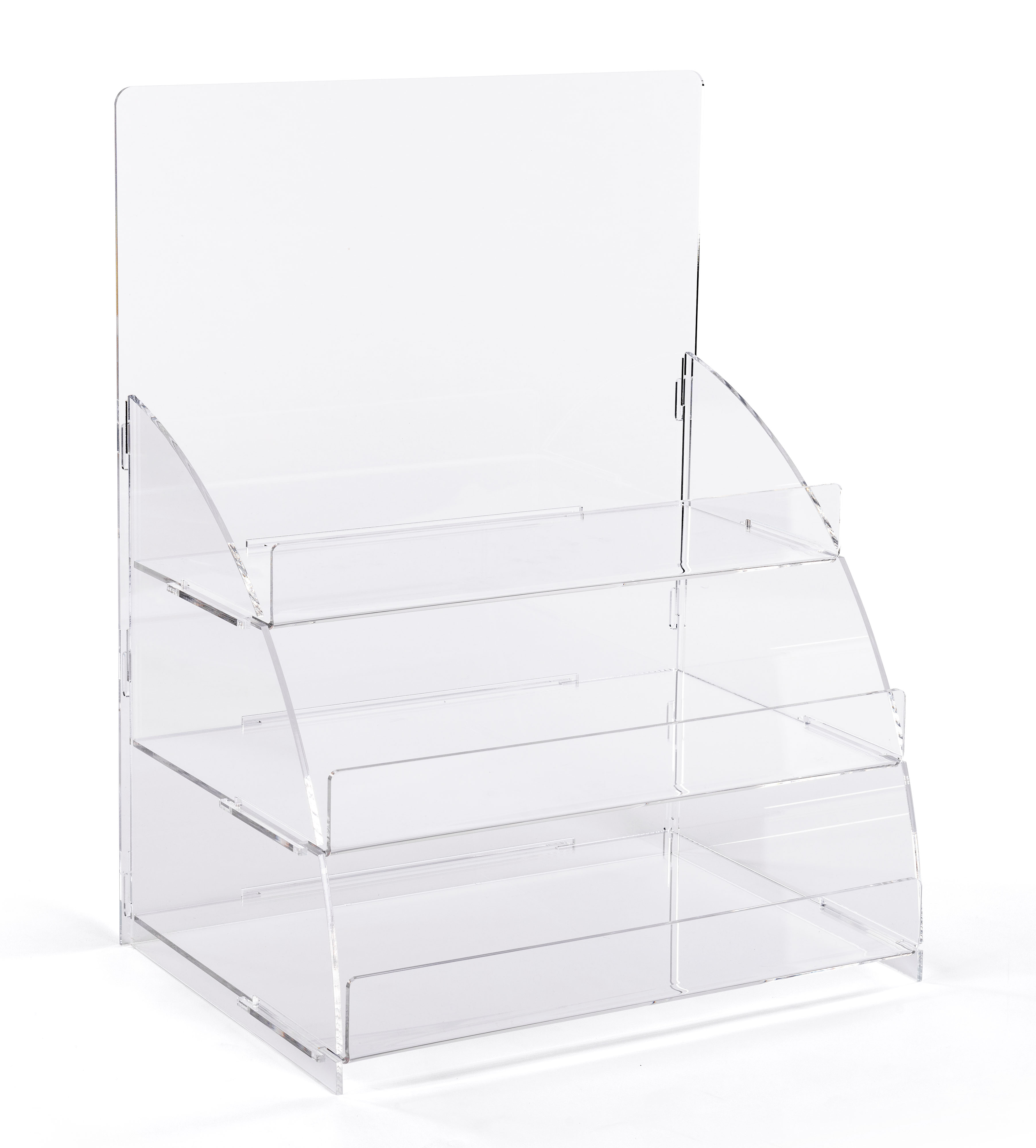 3 Tiered Clear Countertop Merchandising Stand | Made of Acrylic ...