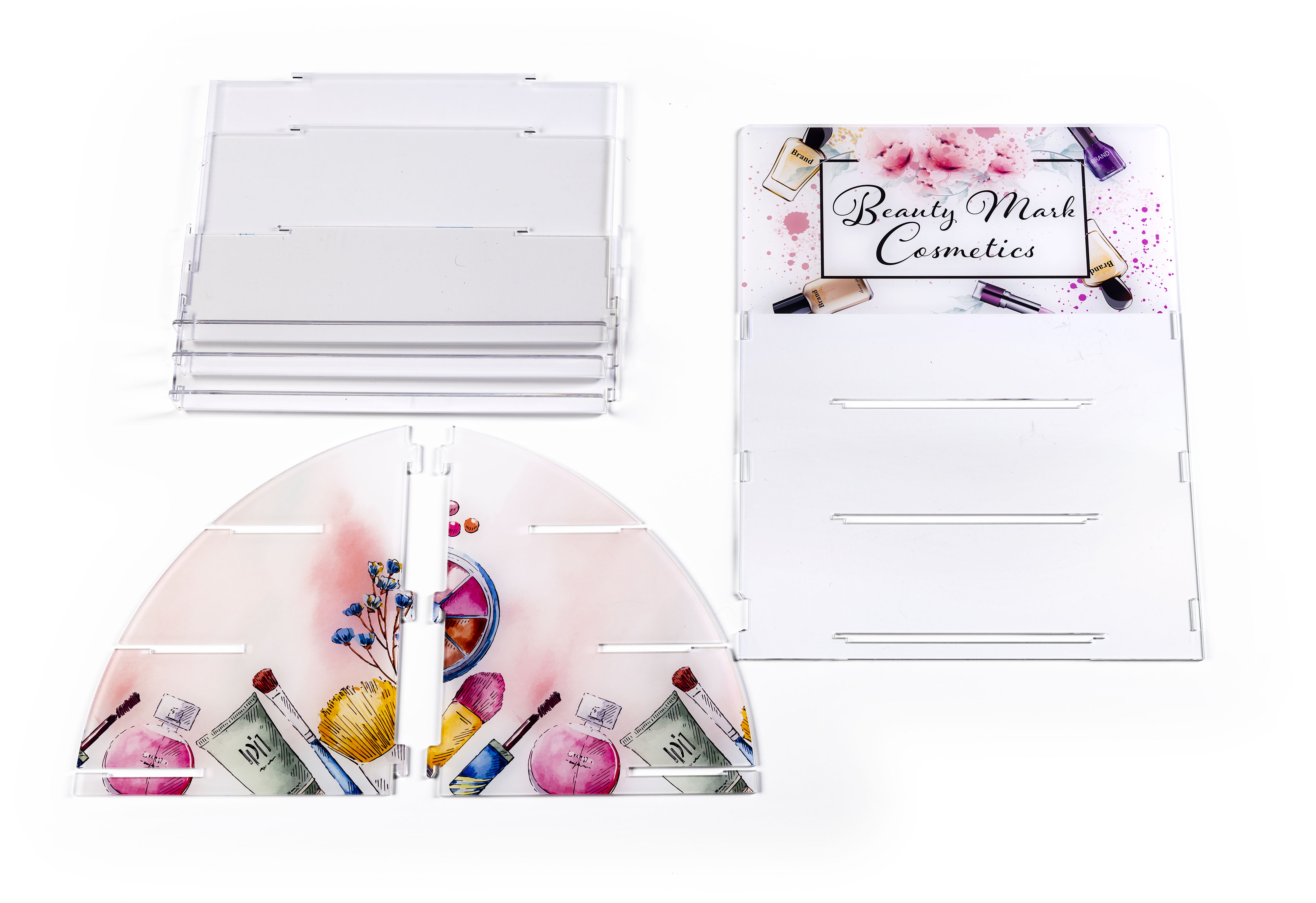 Countertop Acrylic Display with Custom Print, 3 Tiers – Clear - Image 5