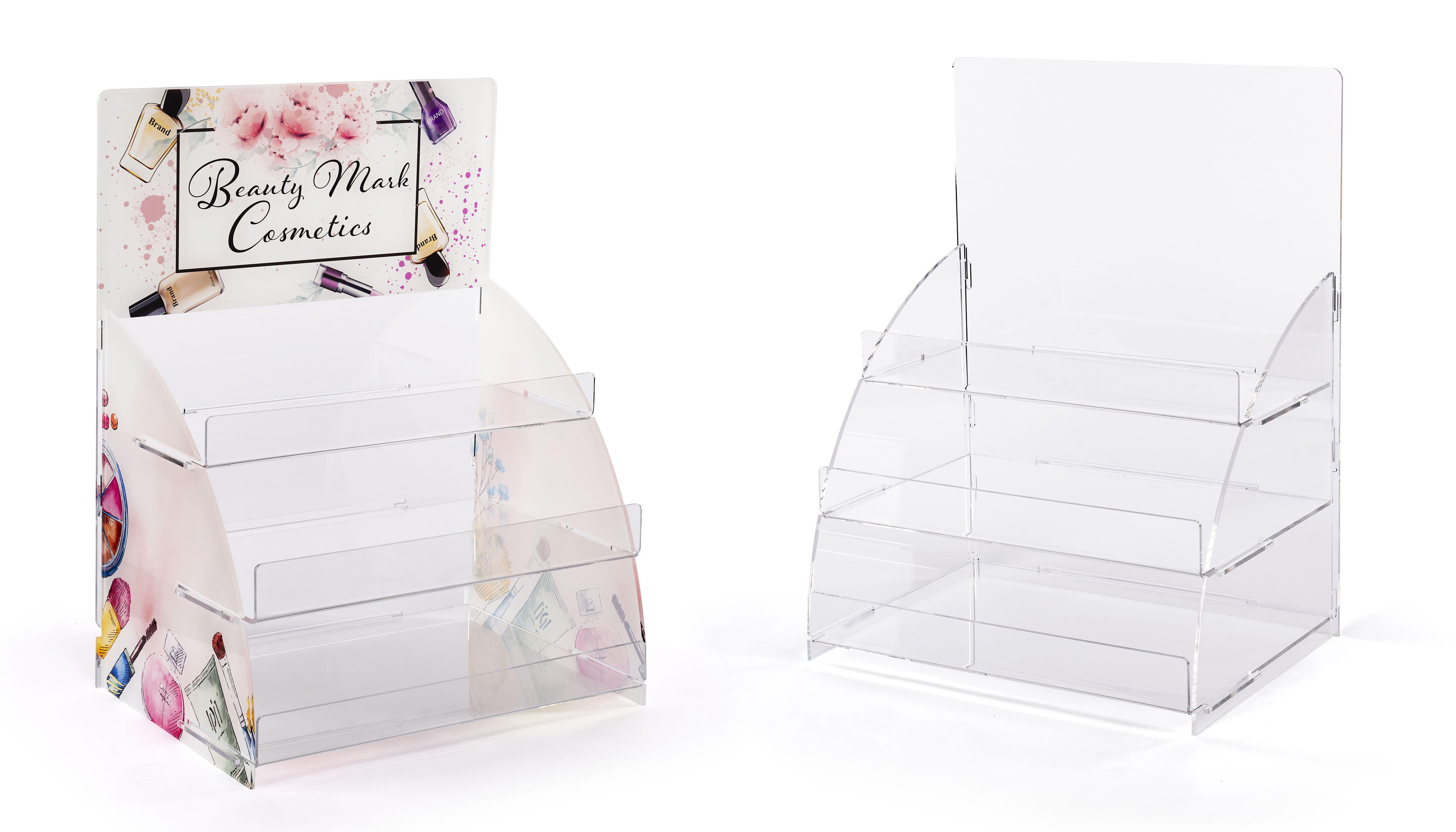 Countertop Acrylic Display with Custom Print, 3 Tiers – Clear - Image 6