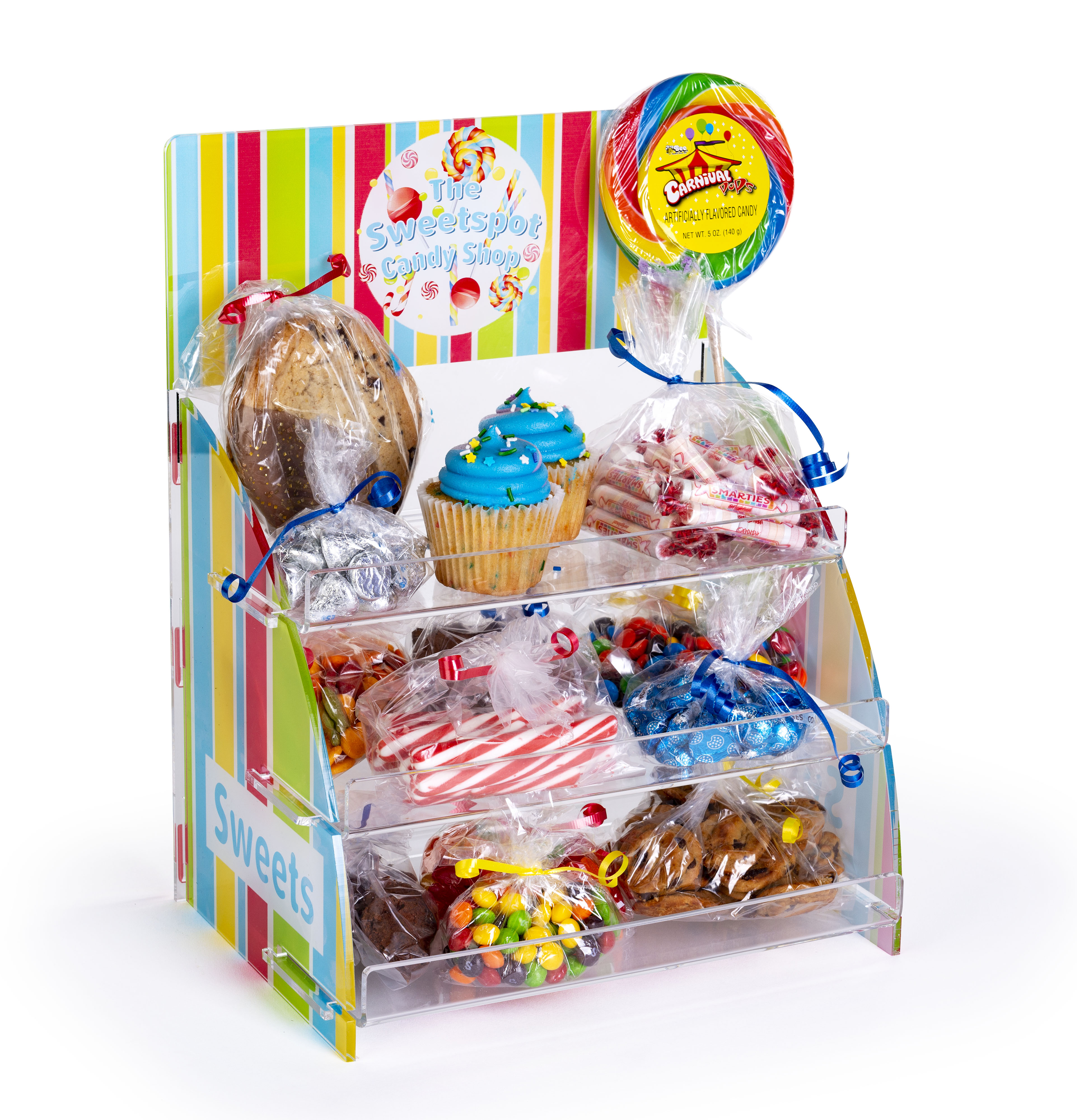 Countertop Acrylic Display with Custom Print, 3 Tiers – Clear - Image 3