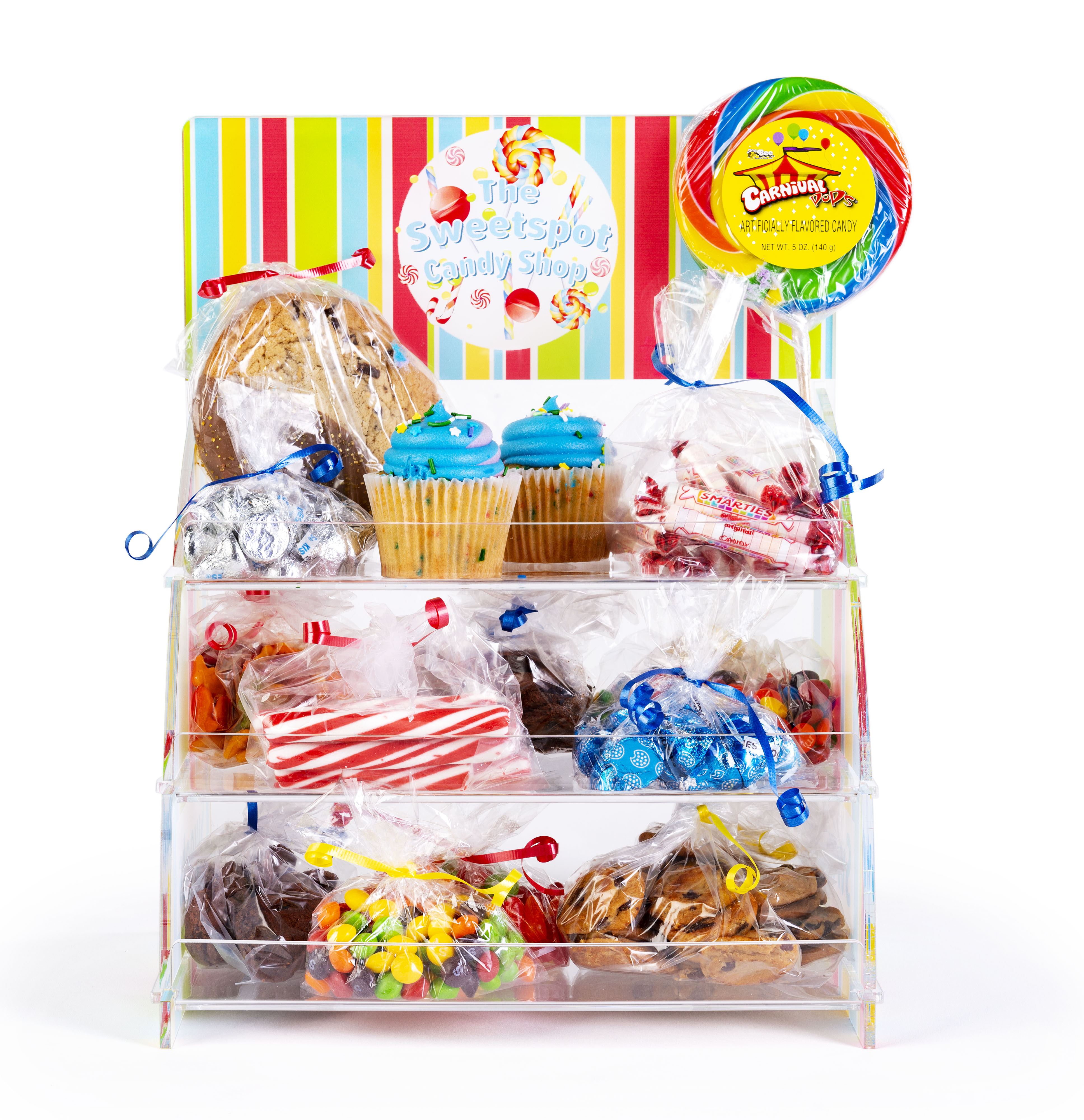 Countertop Acrylic Display with Custom Print, 3 Tiers – Clear - Image 4