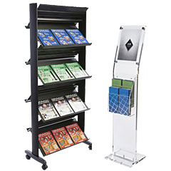 Floor Standing Magazine Racks | Multi-Pocket Adjustable Holders