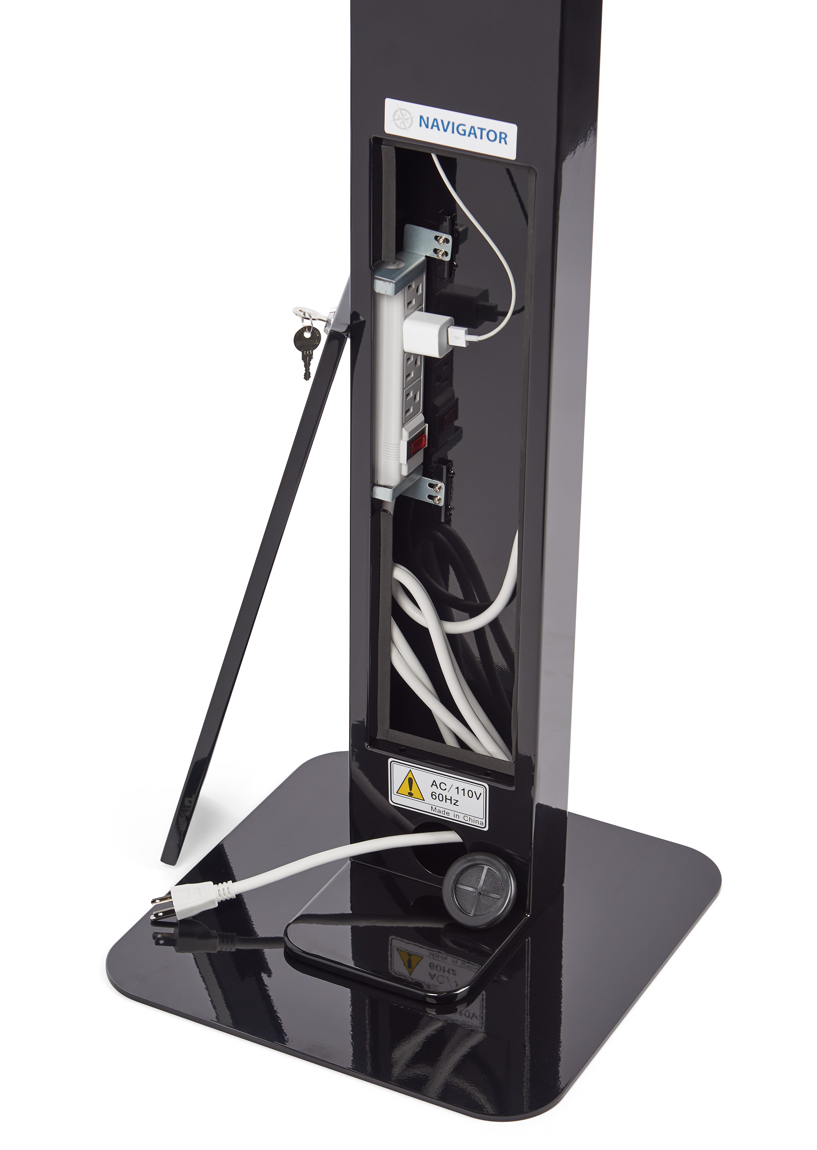Navigator Series iPad 10.2 Floor Stand, Meets ADA Height and Reach - Black - Image 4