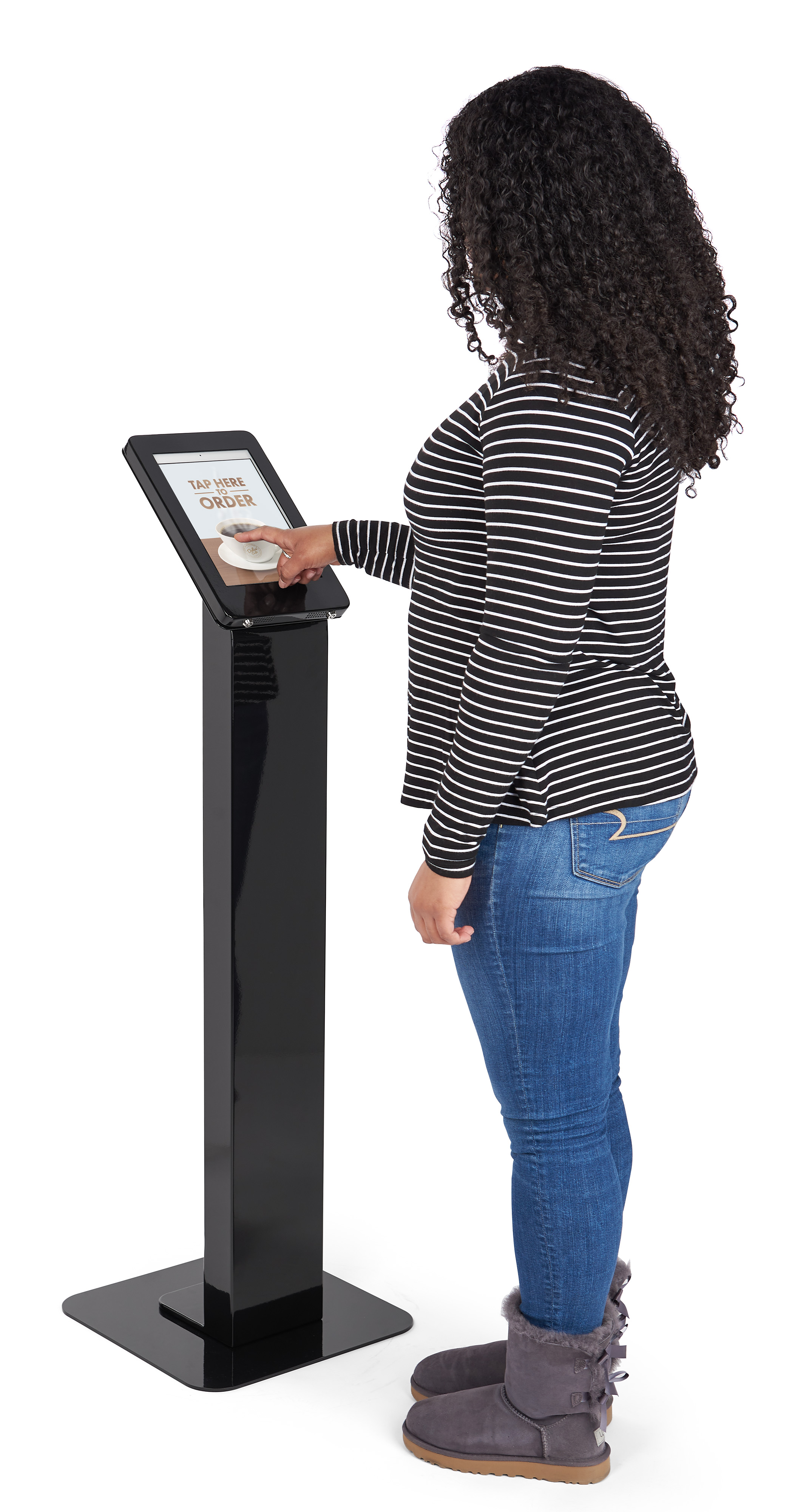 Navigator Series iPad 10.2 Floor Stand, Meets ADA Height and Reach - Black - Image 5