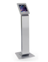 Silver ADA compliant iPad Pro floor stand