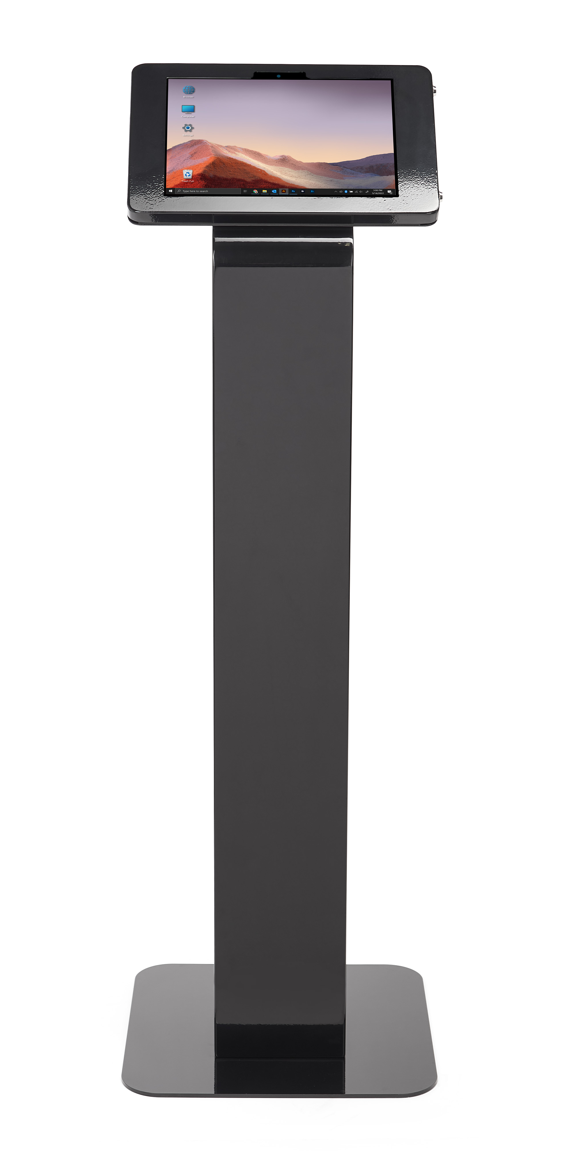 Navigator Series ADA Accessible Microsoft Surface Pro Floor Stand - Black - Image 2