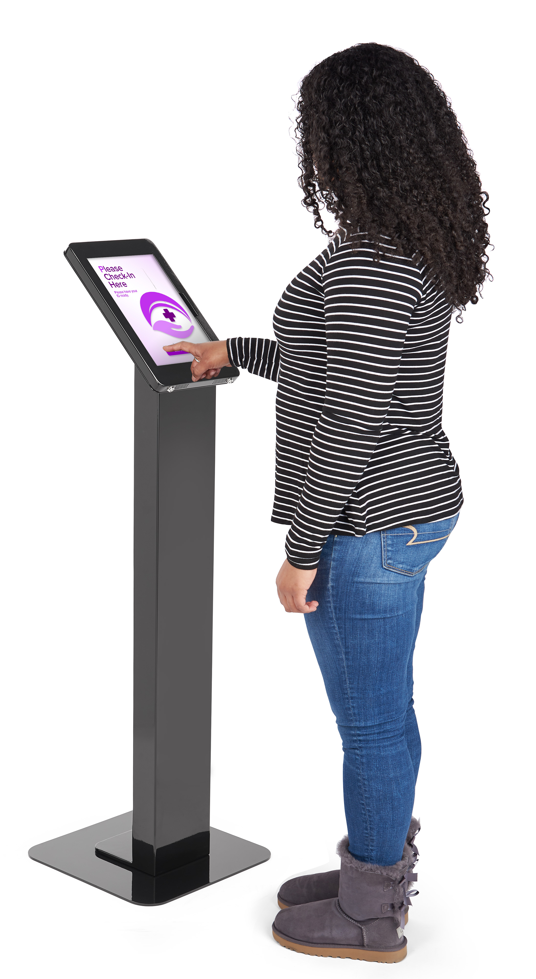 Navigator Series ADA Accessible Microsoft Surface Pro Floor Stand - Black - Image 5