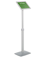 Adjustable sign holder with dual orientation design