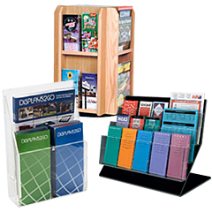 Adjustable-Pocket Literature Holders for Counters and Tables
