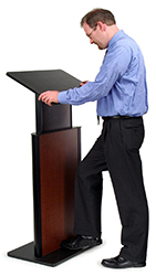 adjustable height podium