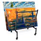 Mobile Art Display Rack, Holds Up to (50) 24" x 36" Art Protectors - Black - Image 9