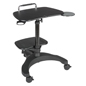 Mobile Laptop Workstation with ABS Plastic Printer Shelf