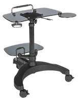 Sit To Stand Rolling Workstation with Metal Handle