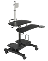 Stand Up Mobile Workstation with Aluminum Mount