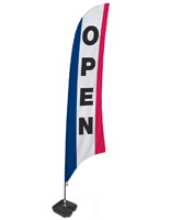 open advertising flag