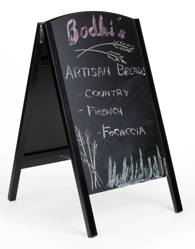 21" x 34" A-Frame Sidewalk Sign, Chalkboard & Wet Erase, Double Sided - Image 3