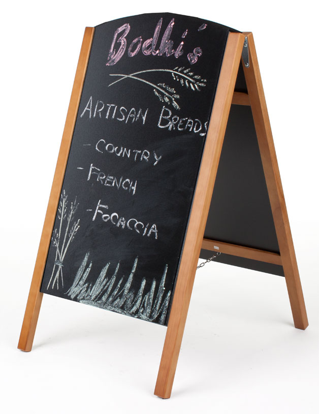 21" x 34" A-Frame Sidewalk Sign, Chalkboard & Wet Erase, Double Sided - Image 3