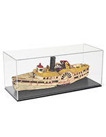 Model ship display case with lift off top