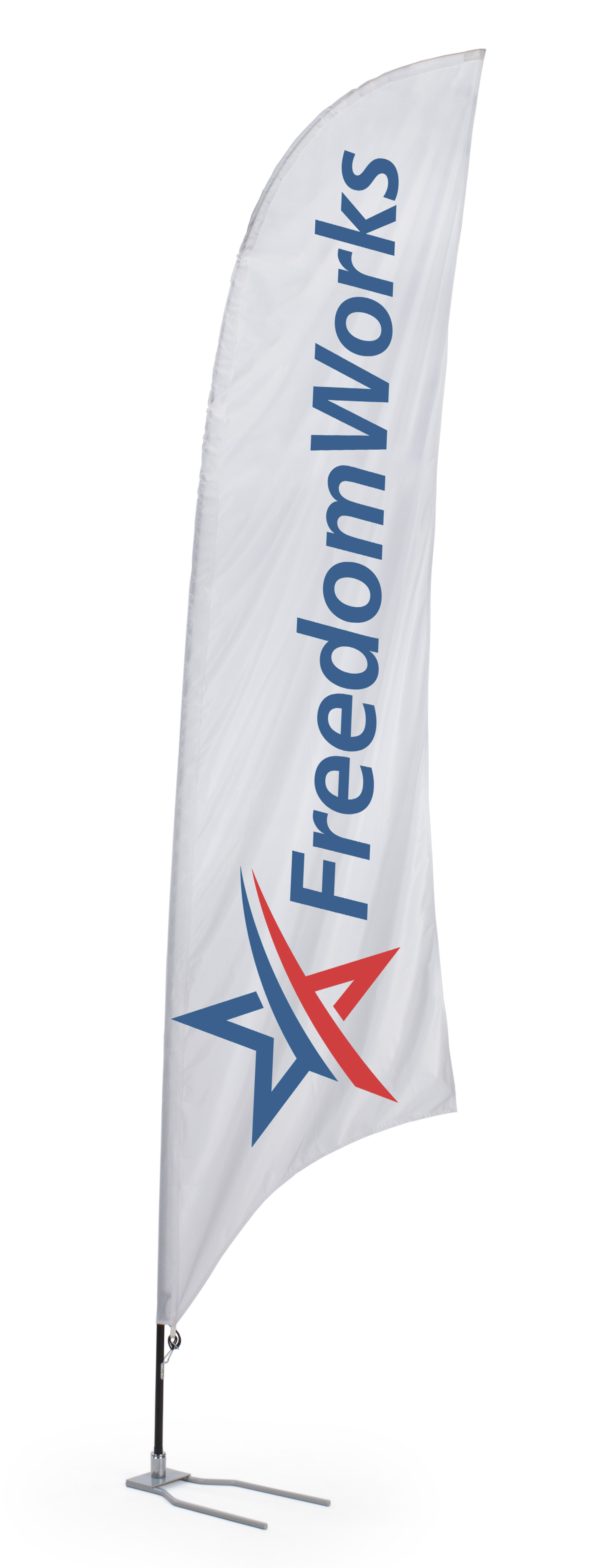 Feather Flag Banner with Car Foot Base | Custom Silkscreened