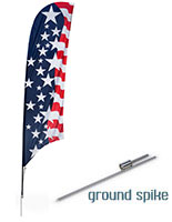 Patriotic Swooper Flag for Outdoor Advertising